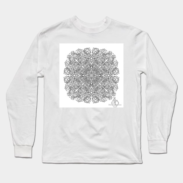 colouring page for adults Long Sleeve T-Shirt by Mei.illustration